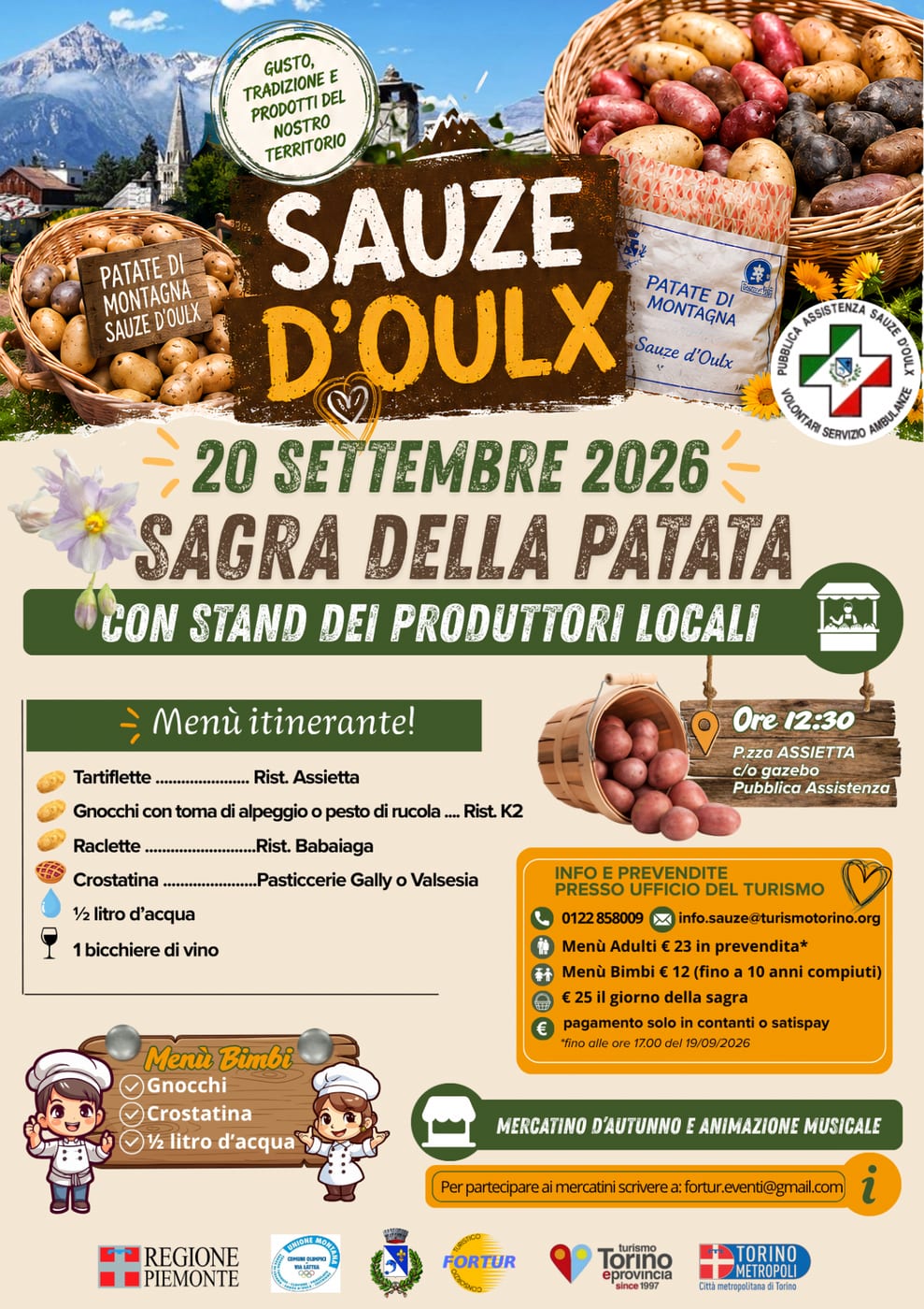 Locandina ufficiale: Sagra della Patata di Montagna e dei prodotti tipici