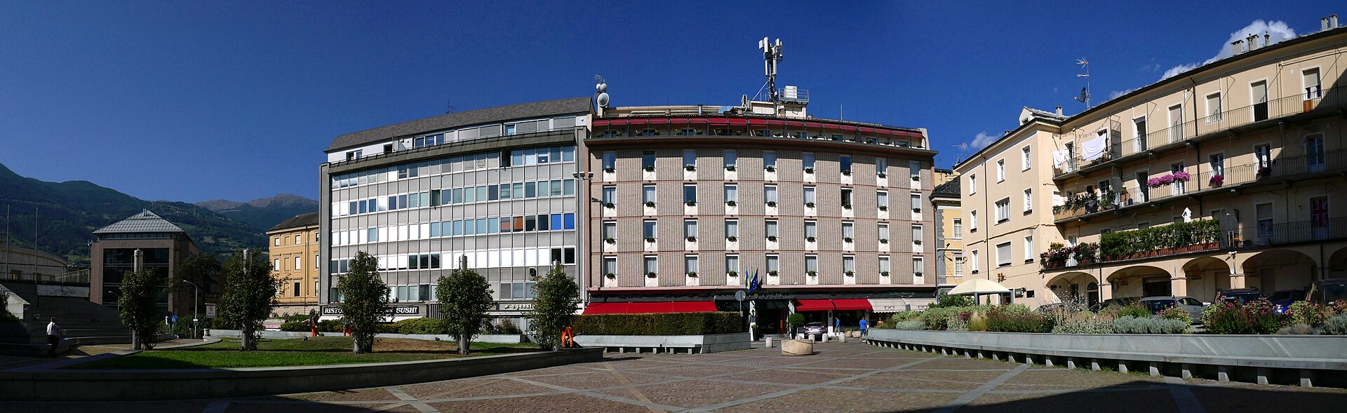 Piazza Narbonne in Aosta.